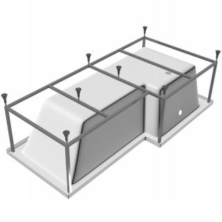 Каркас для ванны Vayer Options 165x85 L/R Гл000023297 Серый